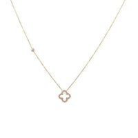 Open Clover Pendant Necklace-4