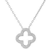Open Clover Pendant Necklace-2