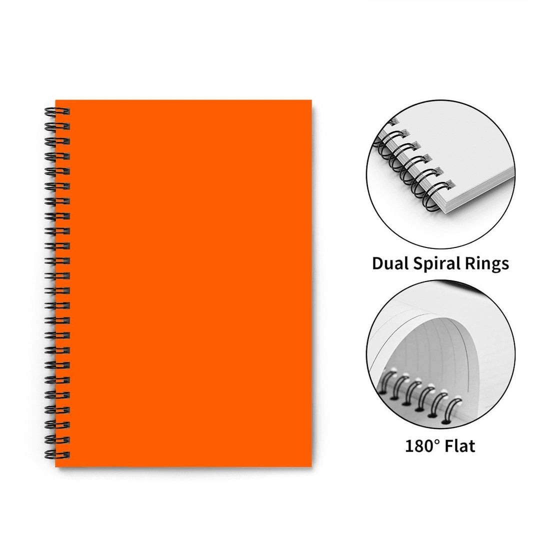 Plain Orange A5 Spiral Notebook