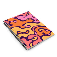 Orange and Pink Funky A5 Spiral Notebook