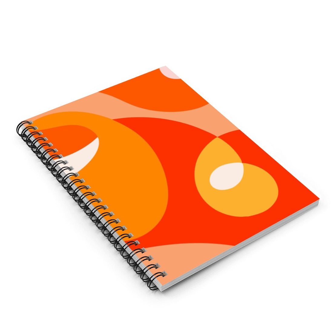 Orange Abstract Pattern A5 Spiral Notebook