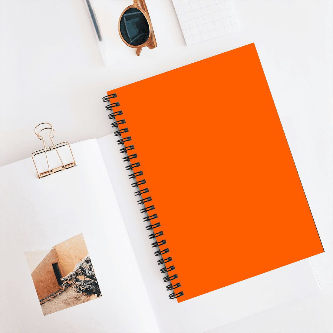 Plain Orange A5 Spiral Notebook