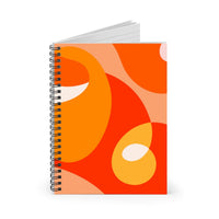 Orange Abstract Pattern A5 Spiral Notebook