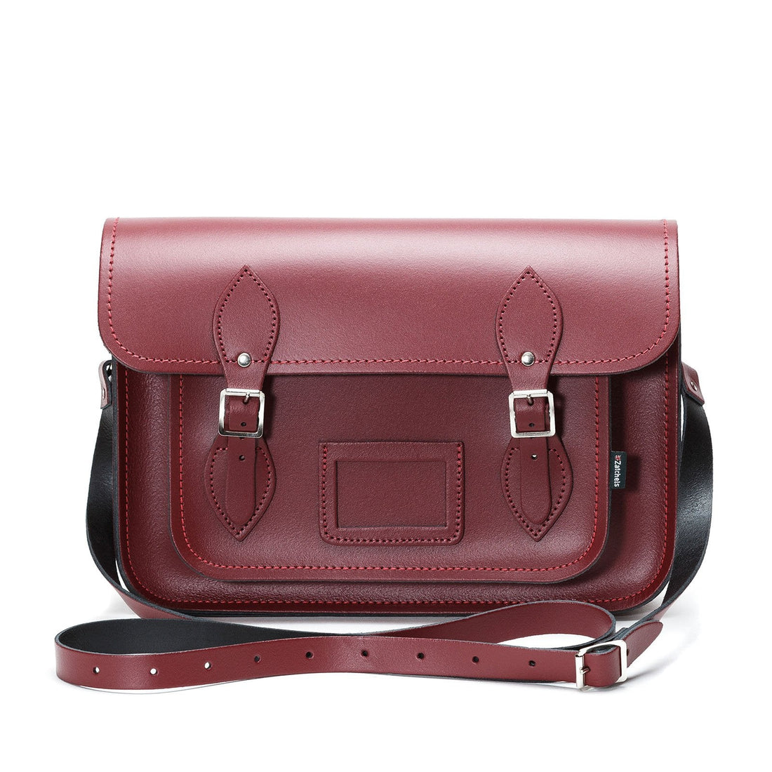 Handmade Leather Satchel - Oxblood Red-2