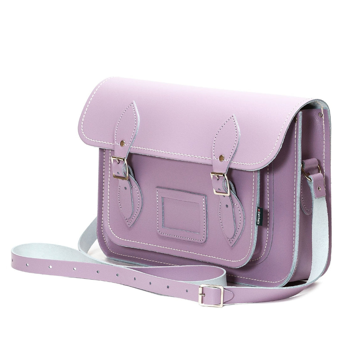 Handmade Leather Satchel - Pastel Violet-2