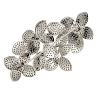 Petal Cascading Flower Brooch Silver-2