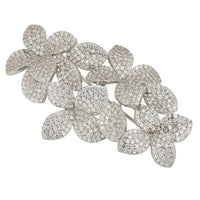 Petal Cascading Flower Brooch Silver-0