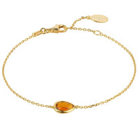 Pisa Mini Teardrop Bracelet Gold Citrine-0