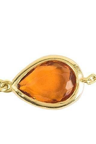 Pisa Mini Teardrop Bracelet Gold Citrine-3