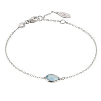 Pisa Mini Teardrop Bracelet Silver Blue Topaz-0