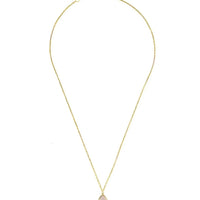 Gold mini teardrop pendant necklace with rose quartz teardrop charm