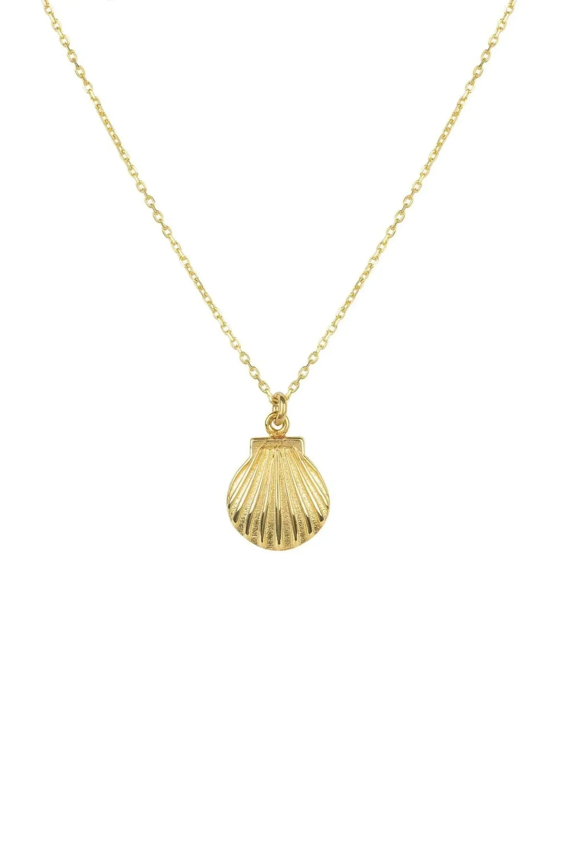 Scallop Mini Shell Necklace Gold-0