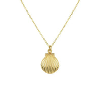 Scallop Mini Shell Necklace Gold-0