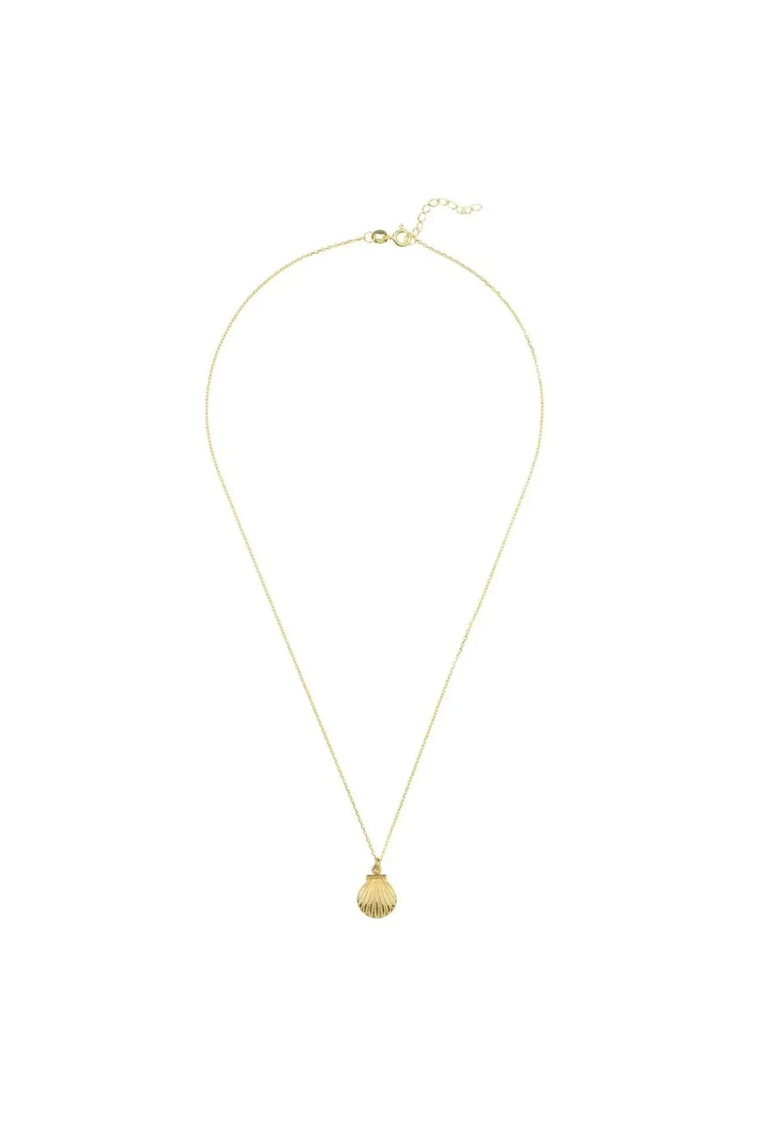 Scallop Mini Shell Necklace Gold-2