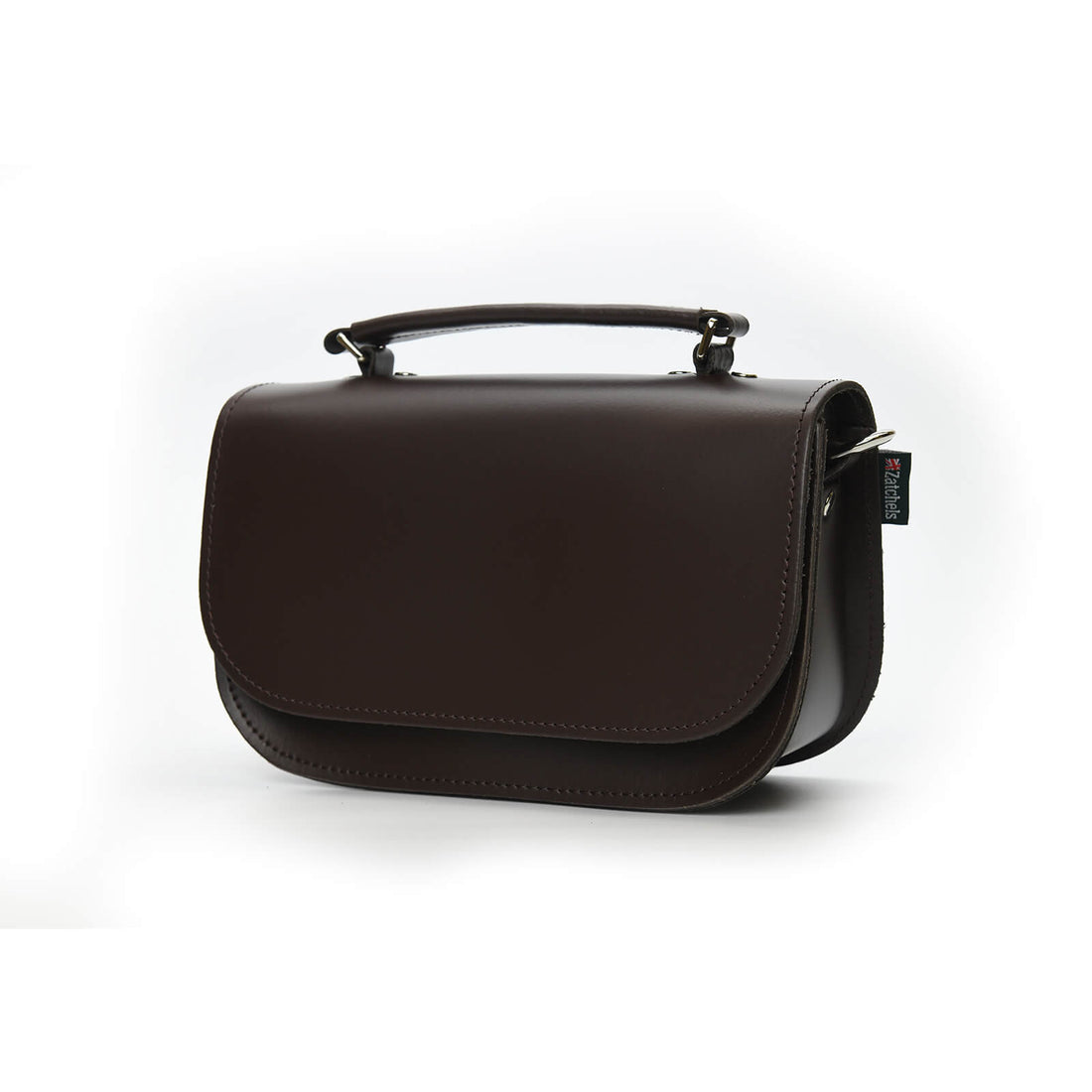 Aura Handmade Leather Bag - Dark Brown-2
