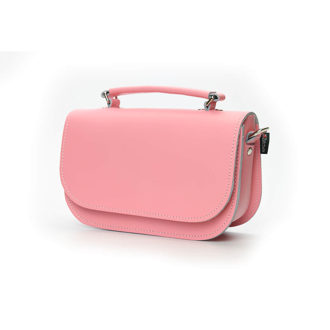 Aura Handmade Leather Bag - Pastel Pink-2
