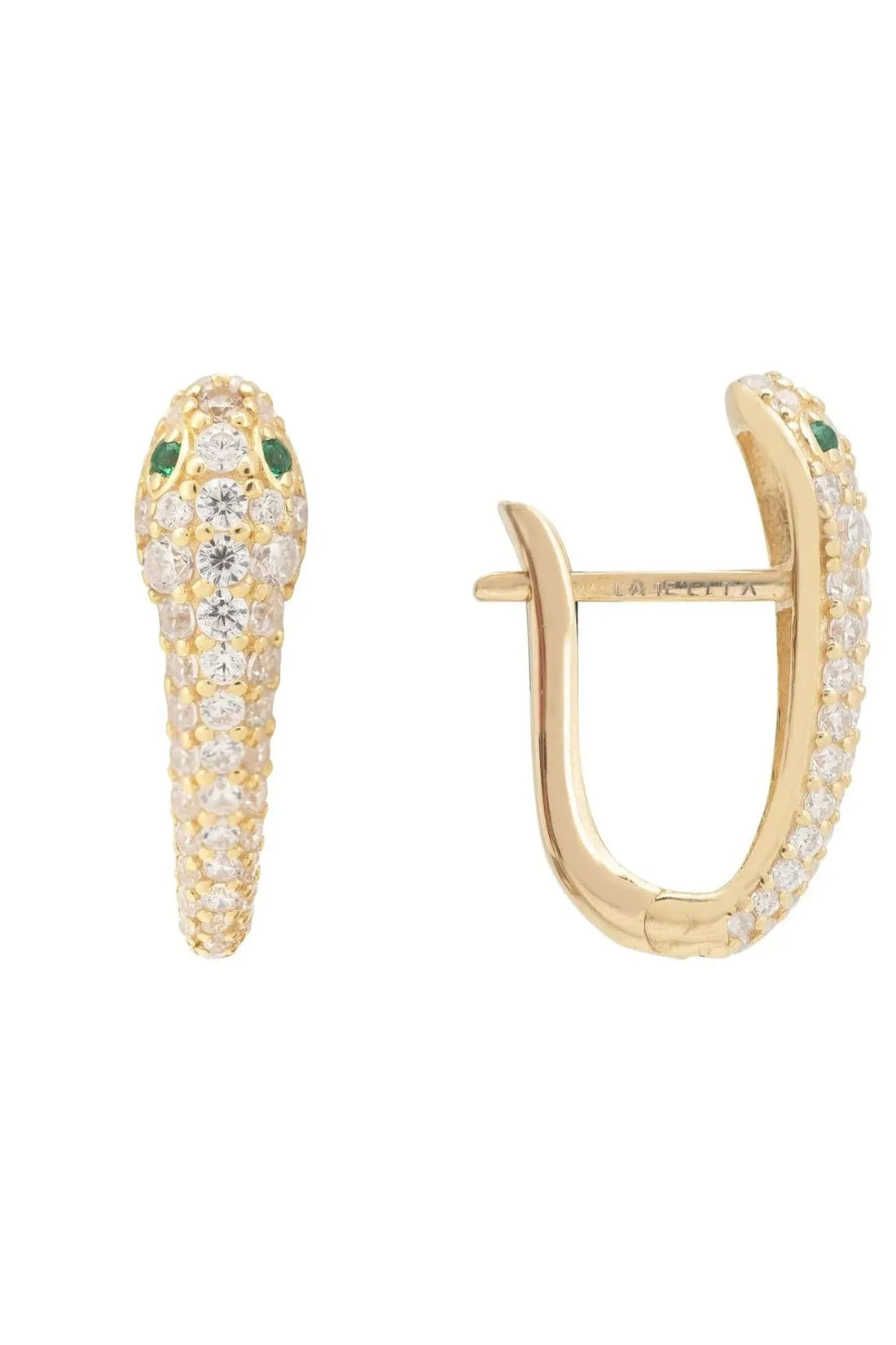 Snake Huggie Hoops Gold-0