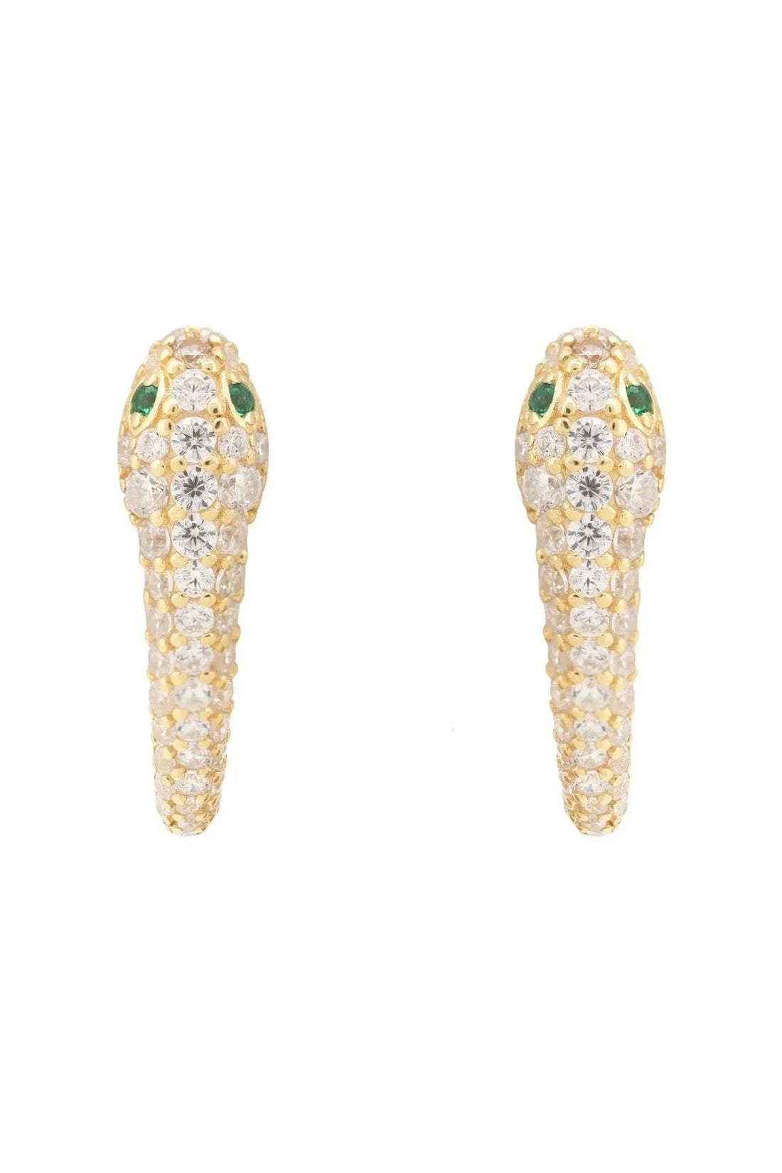 Snake Huggie Hoops Gold-2