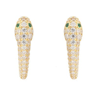 Snake Huggie Hoops Gold-2