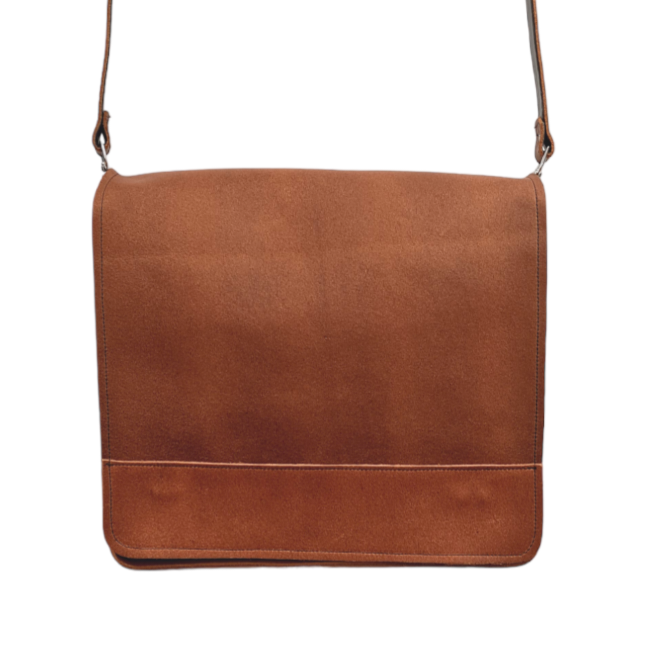 Soft Tannery Leather Messenger - Tan-0