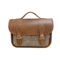 Midi Tannery & Tweed Satchel - Tan-0