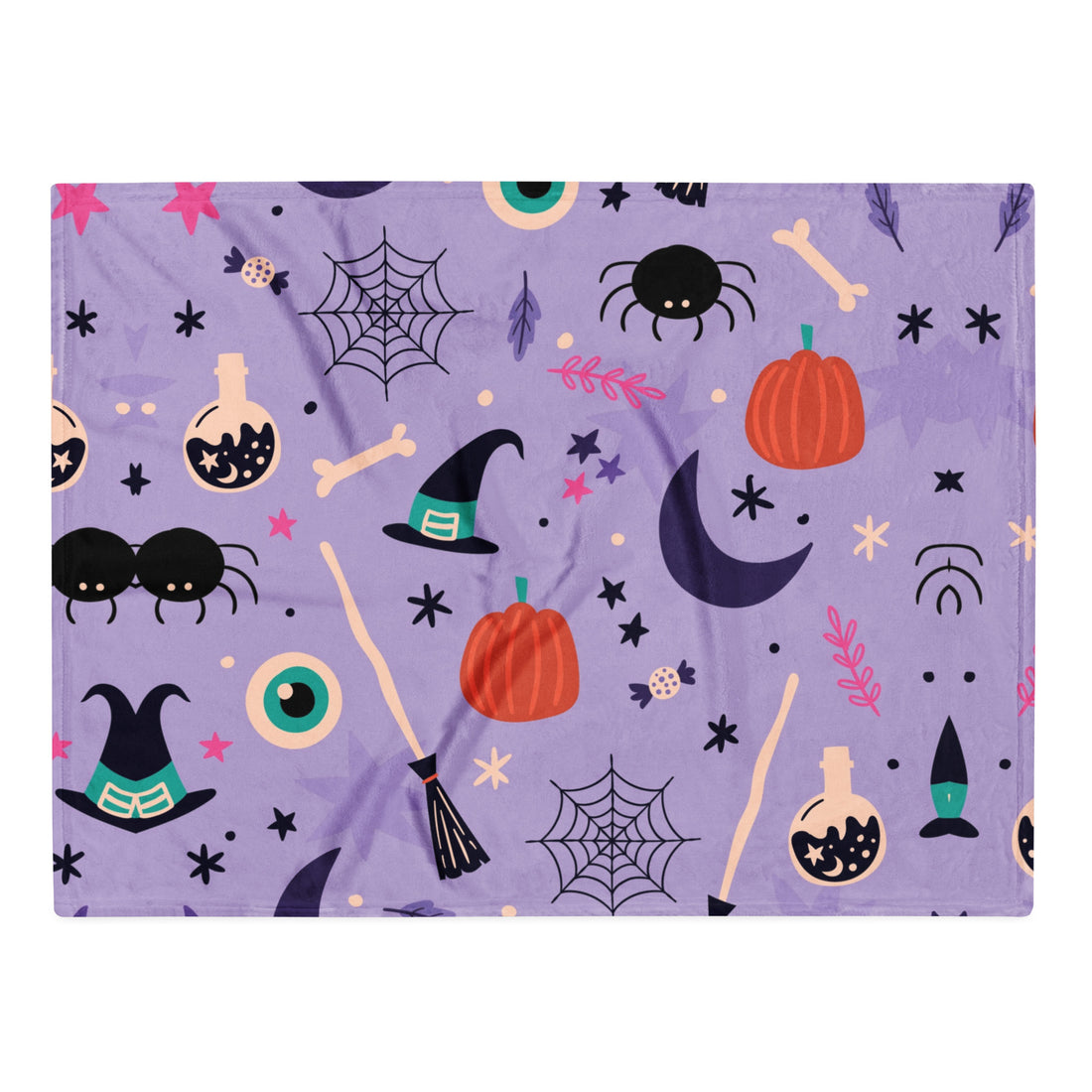 Purple Holiday Icon Fall Blanket Throw