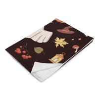 Black Fun Icon Halloween Blanket