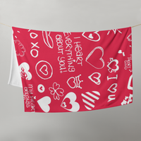 Red Hearts Valentine's Day Blanket