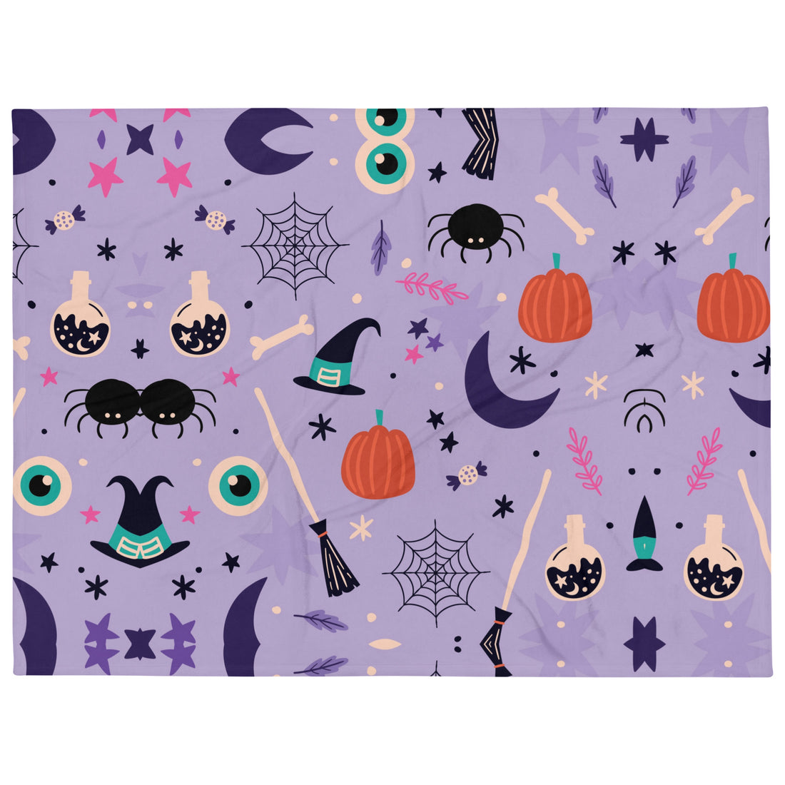 Purple Holiday Icon Fall Blanket Throw