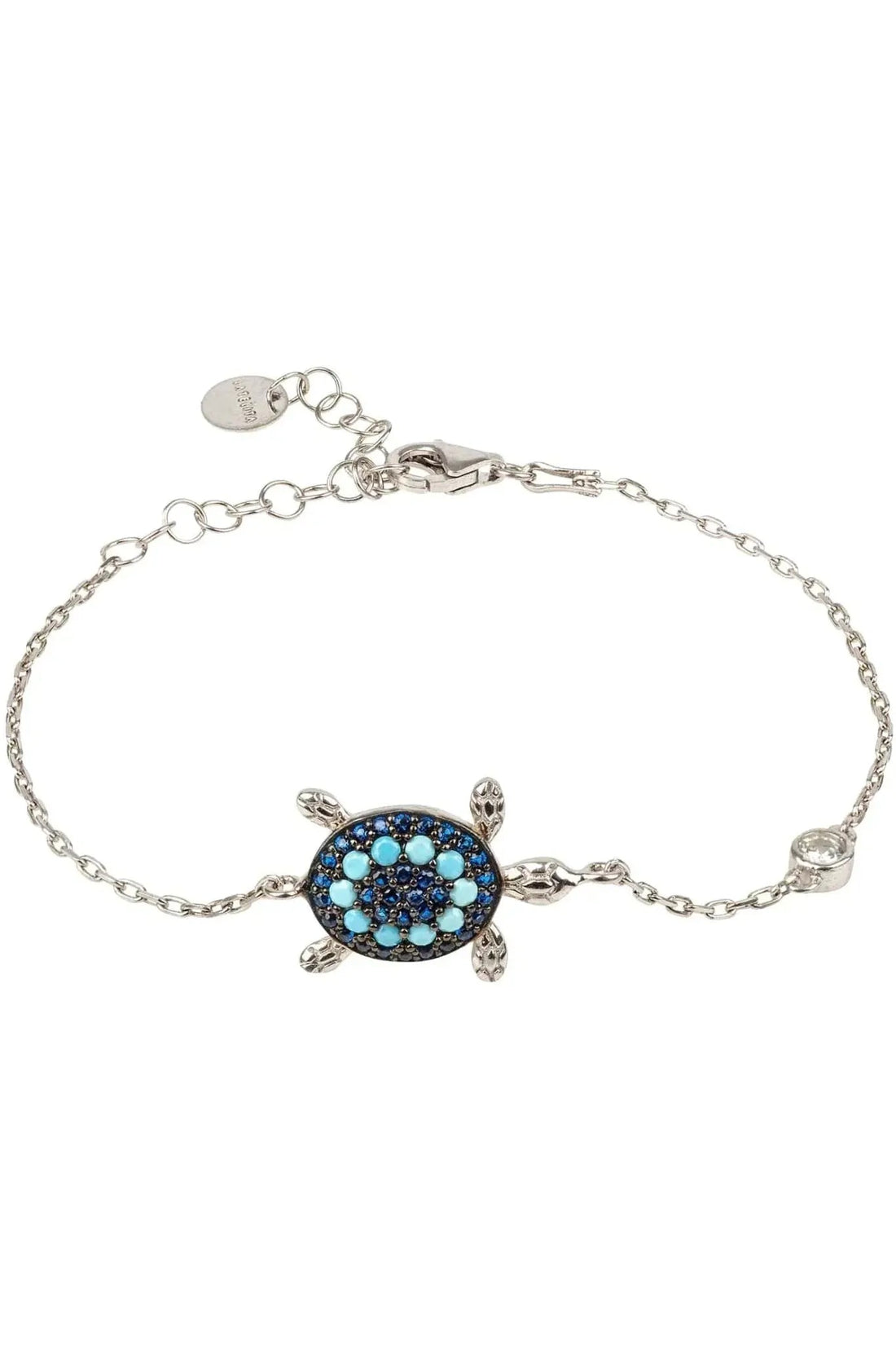 Turtle Turquoise Blue Bracelet Silver-0