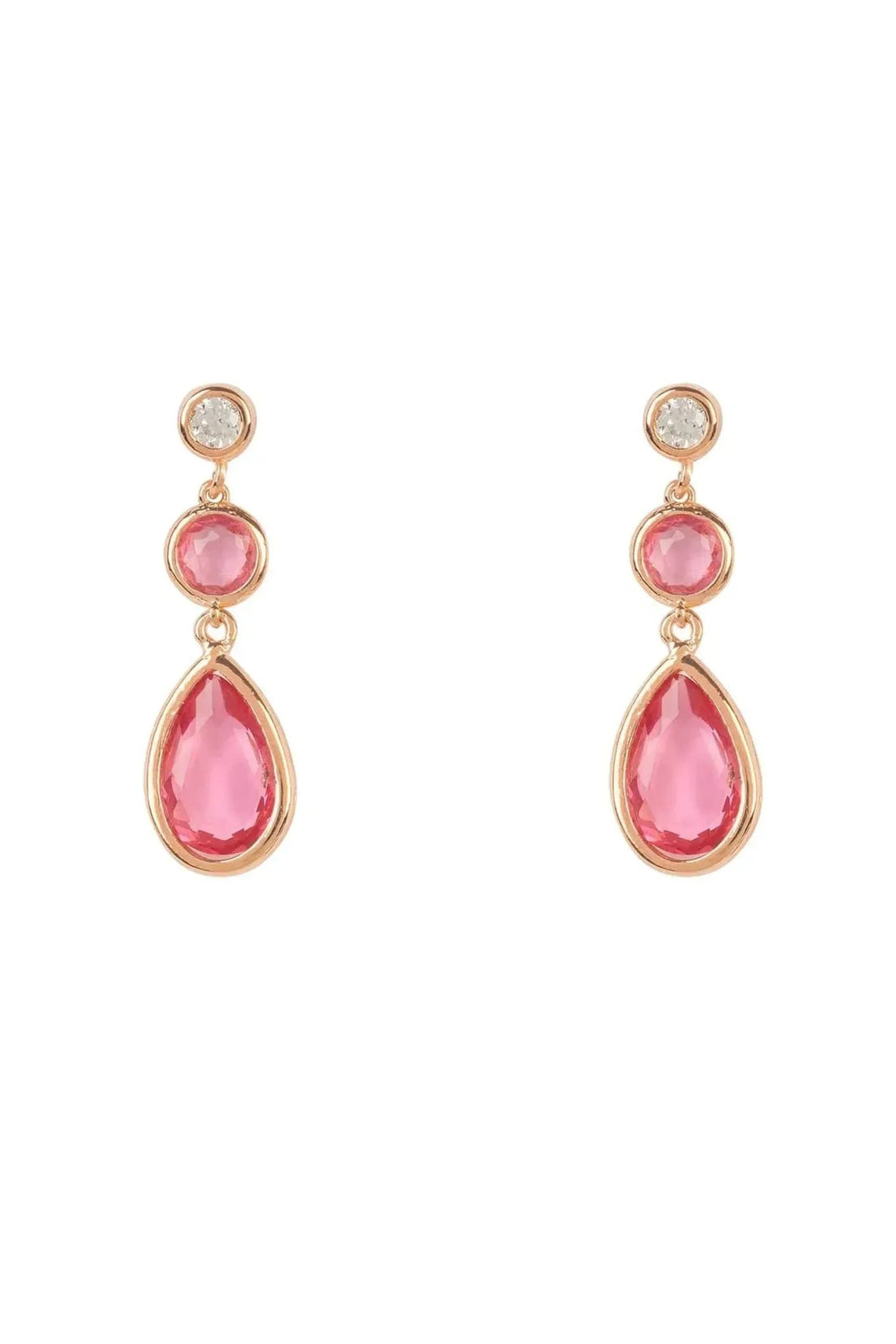 Tuscany Gemstone Drop Earring Rose Gold Pink Tourmaline-0