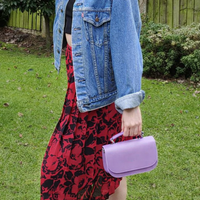 Aura Handmade Leather Bag - Pastel Violet-1