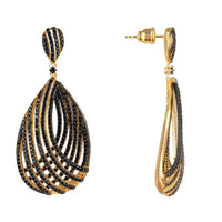 Vortex Teardrop Earring Black Cz-2