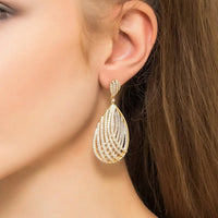 Vortex Teardrop Earring Gold-1