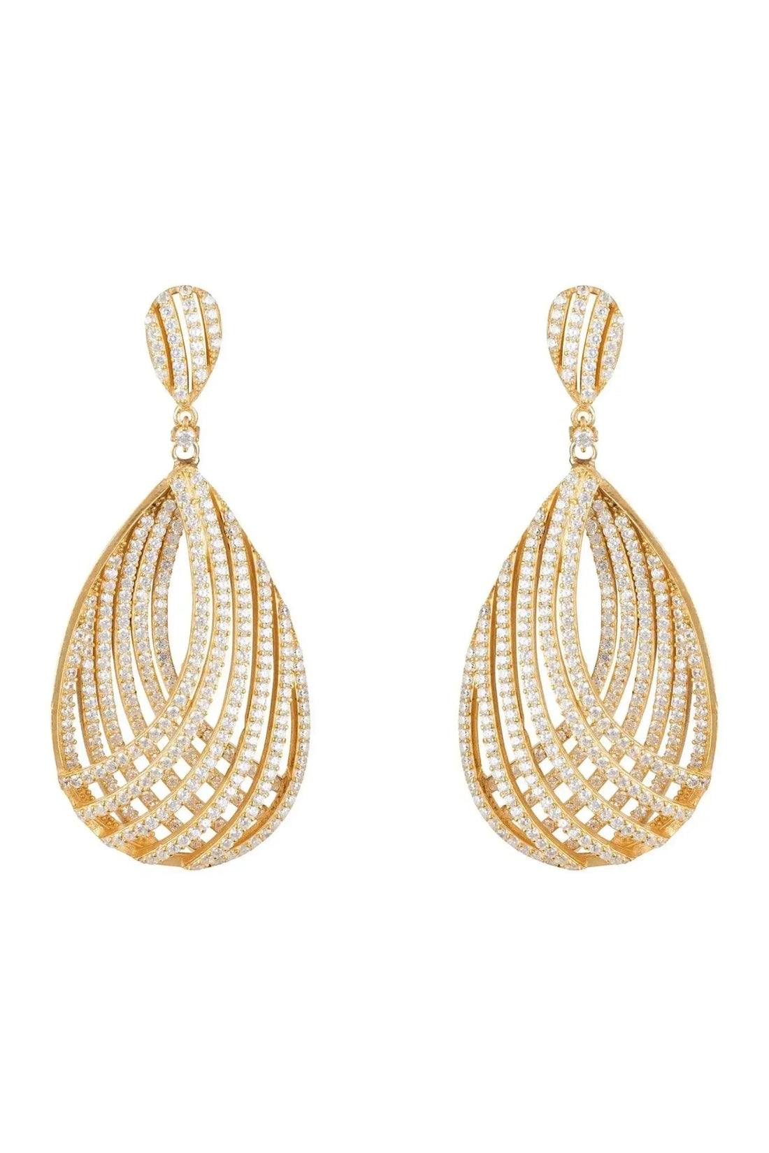 Vortex Teardrop Earring Gold-0
