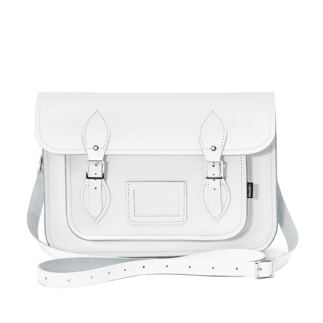 Handmade Leather Satchel - White-2