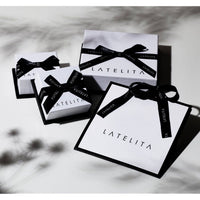 LATELITA gift boxes with black ribbon bows