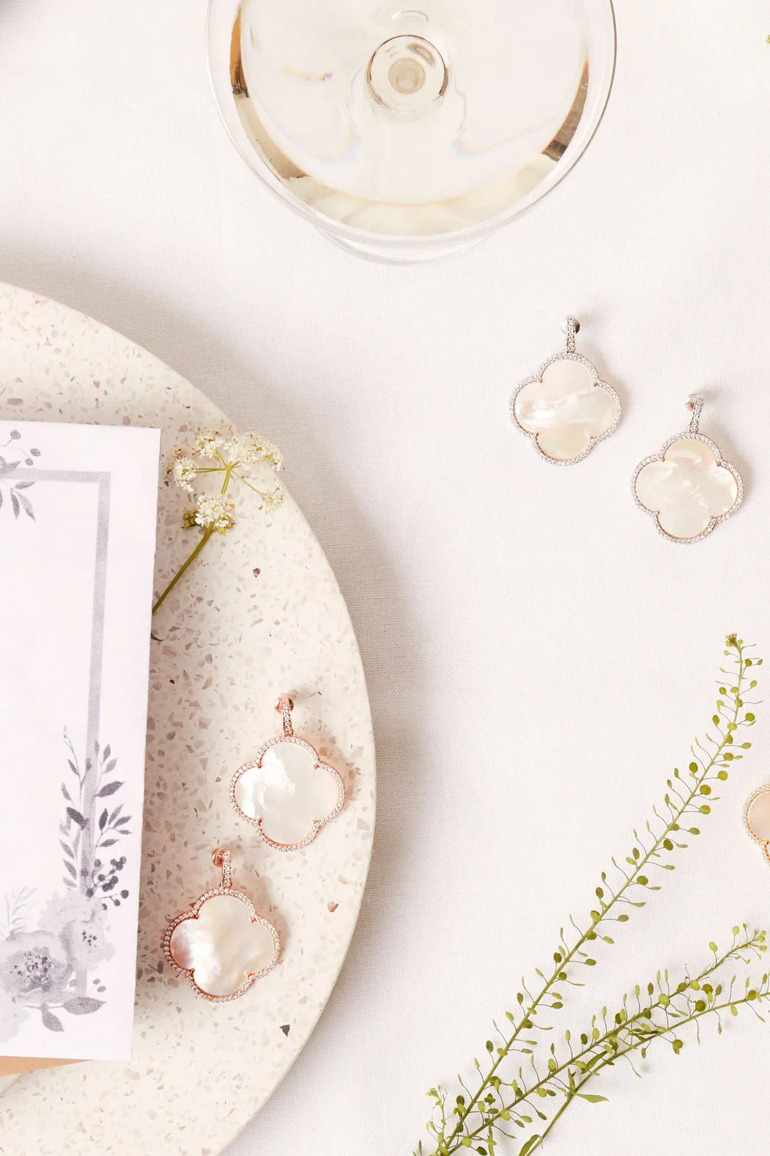 Antoinette Earrings White Mother Of Pearl Silver-3