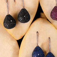 Valerie Pear Drop Gemstone Earring Rosegold Chocolate Cz-4