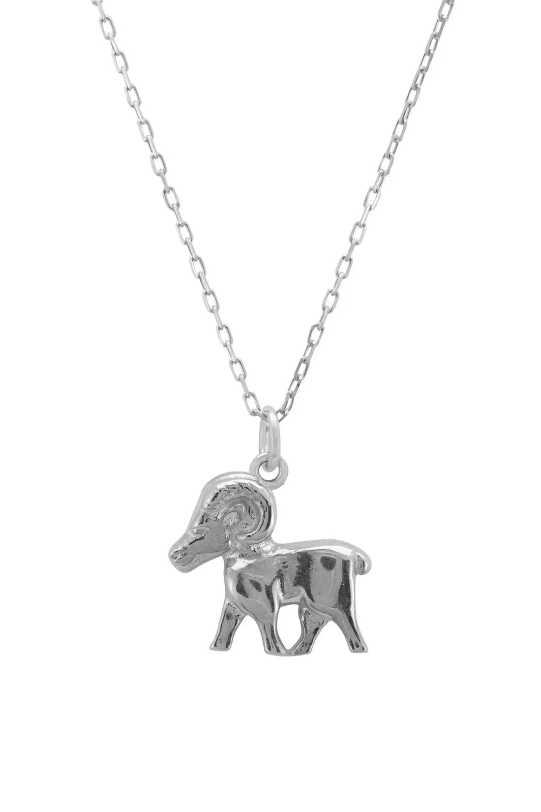Zodiac Star Sign Necklace Silver Aries-0