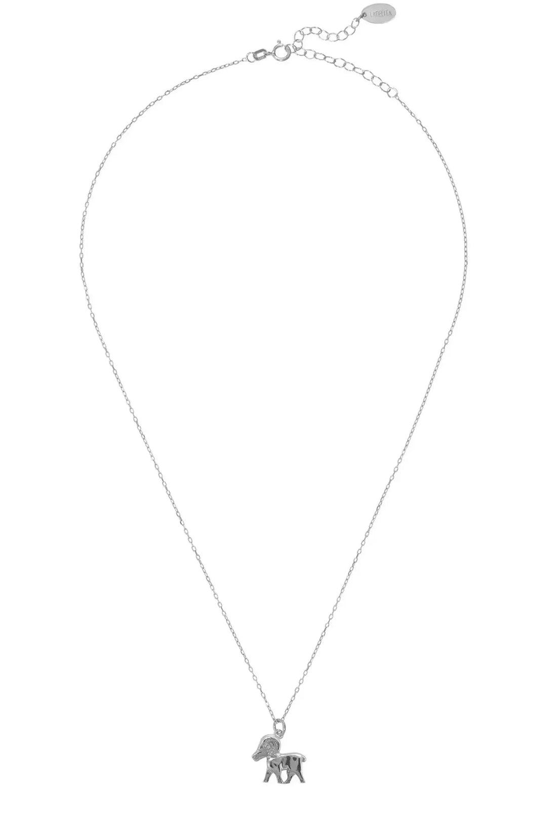 Zodiac Star Sign Necklace Silver Aries-1