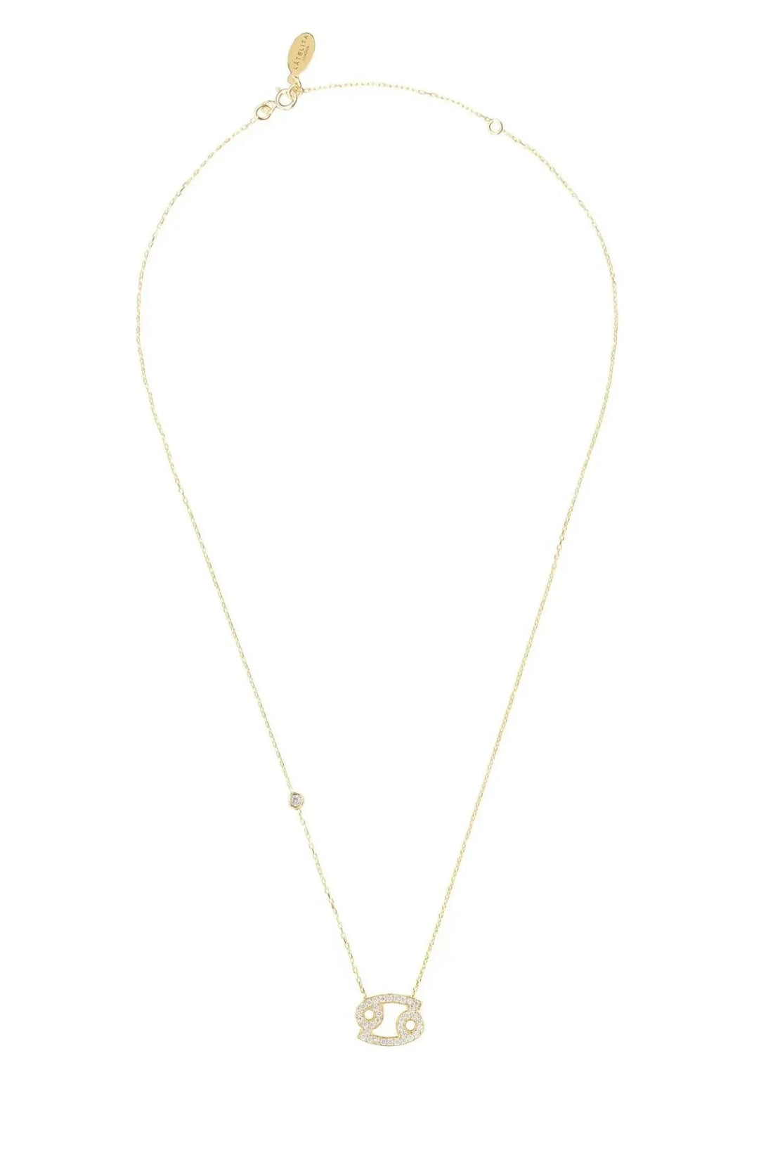 Zodiac Star Sign Pendant Necklace Gold Cancer-2