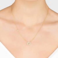 Zodiac Star Sign Pendant Necklace Gold Cancer-1