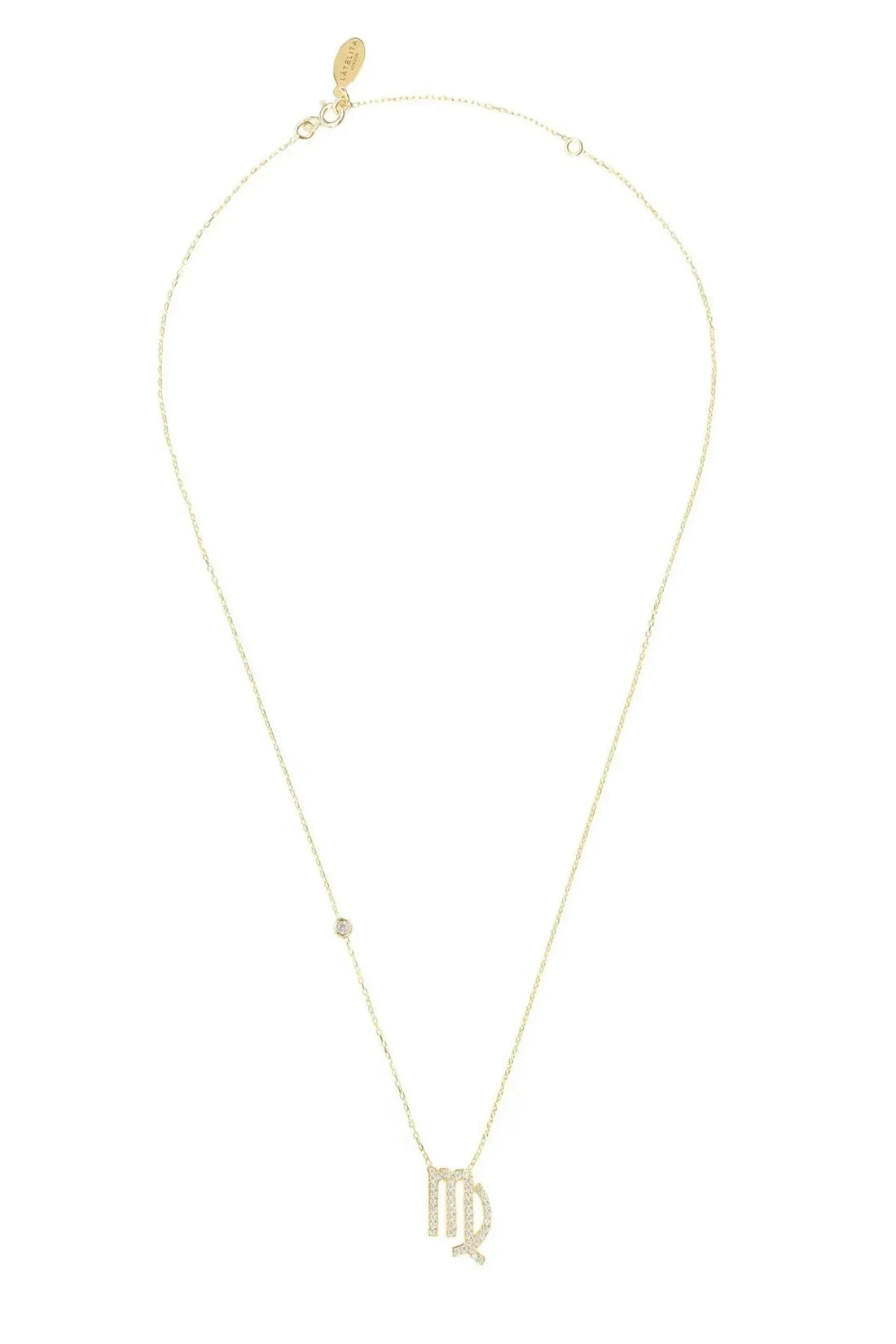 Zodiac Star Sign Pendant Necklace Gold Virgo-2