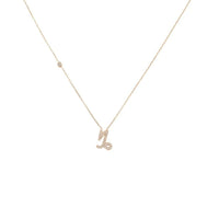 Rose gold zodiac pendant necklace with Capricorn charm on a thin chain
